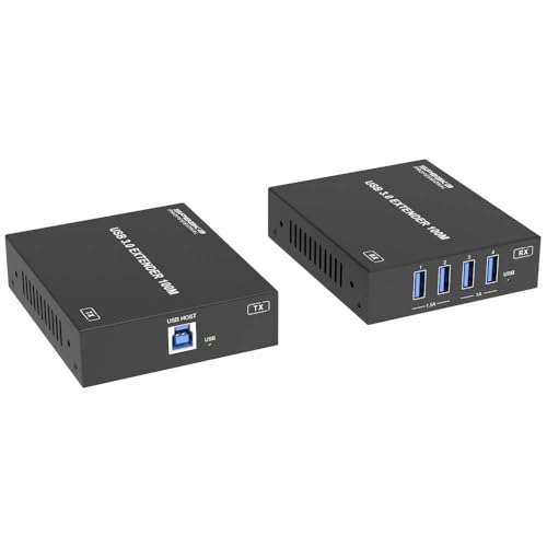 Speaka Professional Sp-Usbe-800 1+4 Porte #####Usb 3.0 Verlängerungssystem Rj45 + Hub Estensore Tramite Cavo Di Rete, C