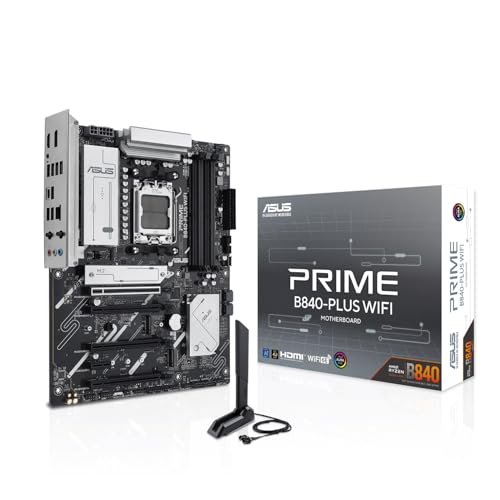 Asus Prime B840-Plus Wifi, Scheda Madre Amd Atx, Slot Ddr5, Pcie 4.0 Ready, 3 Slot M.2, Wifi 6E, Ethernet Realtek 2,5 Gb, Displayport, Hdmi, Usb-C E U