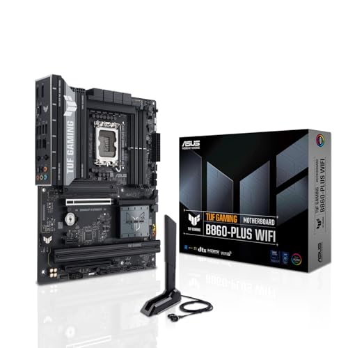 Asus Tuf Gaming B860-Plus Wifi, Scheda Madre Intel Atx, 12+1+2+1 Fasi Di Alimentazione, Slot Ddr5, Pcie 5.0, 3 Slot M.2, Wifi 7, Ethernet Realtek 2.5