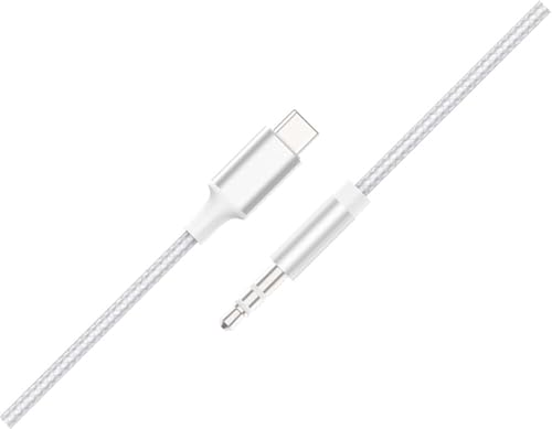 Cavo Audio Rinforzato Da 3,5 Mm A Usb C Maschio/Maschio 1,2 M Bianco Force Power Lite