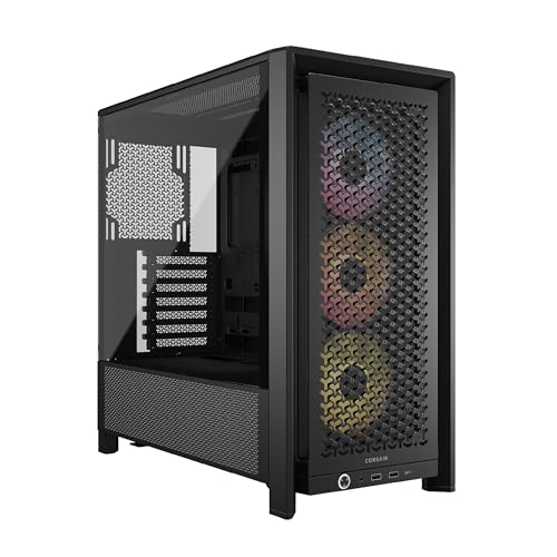 Corsair Frame 4000D Rs Argb Case Modulare Mid–Tower Atx Per Pc – Flusso D'Aria Elevato, 3 Ventole Rs Argb Preinstallate, Asus Btf, Msi Project Zero, G