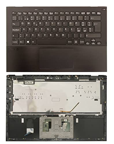 Click Help Tastiera Con Top Case Compatibile Con Sony Vaio Pro 13 Svp13A Svp132 (Retroilluminata) Con Adesivi Layout Italiano