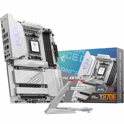 Msi Mpg X870E Edge Ti Wifi, Scheda Madre Atx – Supporta Processori Amd Ryzen 9000/8000 / 7000, Am5 – Vrm 80A Sps, Memory Boost Ddr5 8400+Mt/S (Oc), Pc