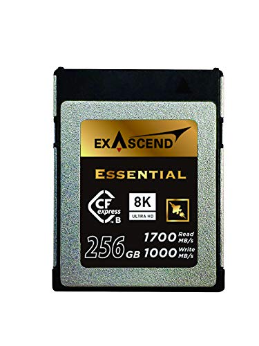 Exascend Scheda Cfexpress Essential 256G/512G/1Tb Di Tipo B, Fino A 1.700Mb/S, Compatibile Con Canon, Nikon, Panasonic E Altre Fotocamere.