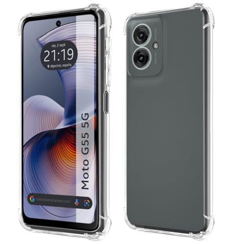 Tumundosmartphone Custodia In Silicone Antiurto Trasparente Per Motorola Moto G55 5G