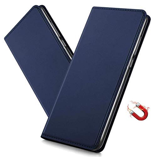 Mrster Cover Per Huawei Y5 2019, Stile Di Business Custodia Pelle Portafoglio Caso Con Chiusura Magnetic Protezione Custodia Per Huawei Y5 2019. Dt Bl