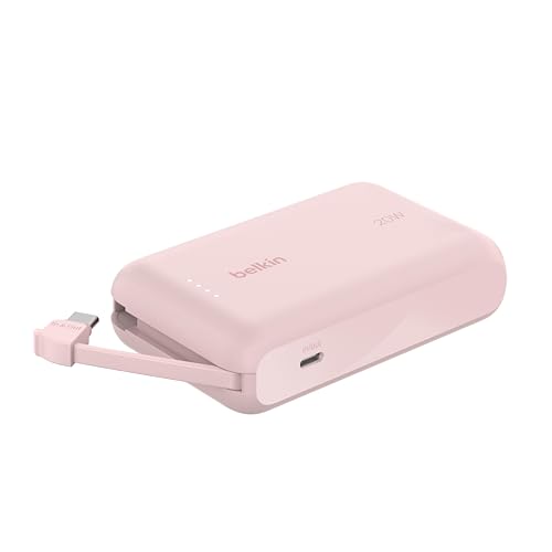 Belkin Boostcharge Power Bank 10 000 Mah Con Cavo Integrato 20 W Pd, Caricatore Portatile, Ricarica Usb-C Pd Rapida, Power Bank Con Ricarica Rapida Pe