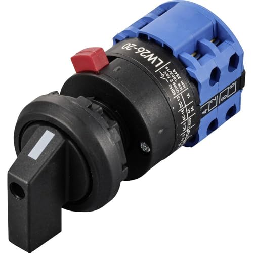 Tru Components Tc-Lw26-20 6C04/2C55I Interruttore A Camme 20 A 690 V 1 X 60 ° Nero, Grigio 1 Pz.