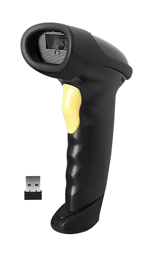 Mach Power Lettore Di Codici A Barre Senza Fili Wireless 2.4G E Usb, Barcode Reader Wirless, Lettura Codici 1D/2D Qr, Plug & Play, Per Pc, Notebook, P