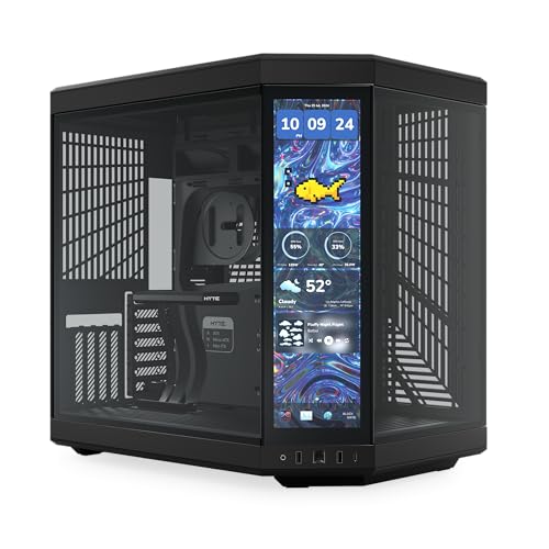Hyte Y70 Touch Infinite Pitch Black Atx Midi Tower Gaming Geh?Use Schwarz Seitenfenster