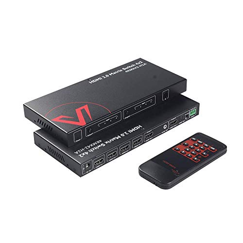 Av Access Matrice Hdmi 4X2 4K@60Hz, Funzione Arc, Hdmi 2.0, Hdr10, Effetto 3D, Dolby Vision, Hdcp 2.2, Downscaling Da 4K A 1080P, Controllo Ir + Api +