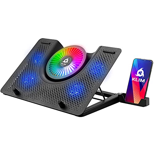 Klim Nova + Base Di Raffreddamento Rgb Per Pc Portatili Da 11" A 19" + Supporto Di Raffreddamento Per Laptop Da Gaming + Usb + Stabile E Silenzioso +