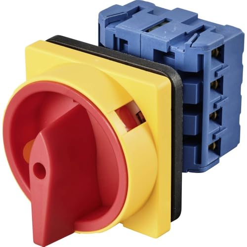Tru Components Tc-Lw30-25 400010 - Interruttore A Camme 20 A, 690 V, 1 X 90°, Giallo, Rosso, 1 Pezzo