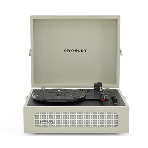 Crosley Voyager Giradischi Con 2 Altoparlanti, Bluetooth In & Out E Aux - Giradischi Vintage A 3 Velocità - Per Vinili Da 7", 10" E 12" - Portatile Co