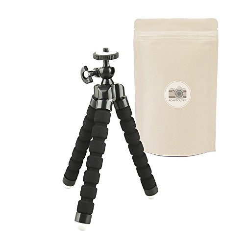 Mini-Treppiede Da Tavolo Nero - Treppiede Flessibile Piccolo - Compatibile Con Tutte Le Fotocamere Compatte - Universale - Compatibile Con Tutte Le Ma