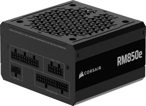 Corsair Rm850E (2025) Alimentatore Atx Completamente Modulare A Basso Rumore Con Cavo 12V-2X6 - Conforme A Atx 3.1 E Pcie 5.1, Efficienza Cybenetics G