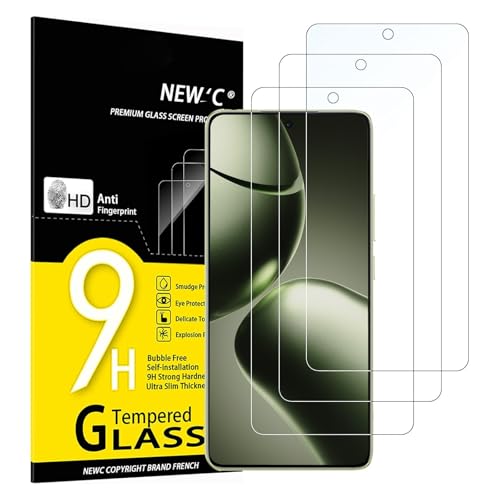 New'C 3 Pezzi, Vetro Temperato Per Xiaomi 14T, 14T Pro, Pellicola Prottetiva Anti Graffio, Anti-Impronte, Senza Bolle, Durezza 9H, 0,33Mm Ultra Traspa