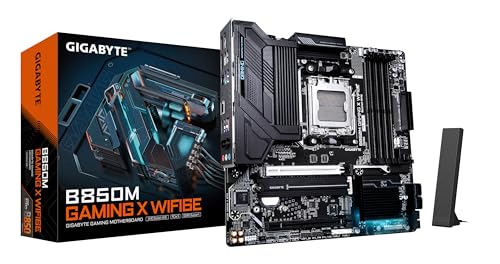 Gigabyte B850M Gaming X Wifi6E Scheda Madre - Processori Amd Ryzen Serie 9000, Vrm Digitale 10+2+2 Fasi, Fino A 8200Mhz Ddr5 (Oc), 1Xpcie 5.0 + 1Xpcie