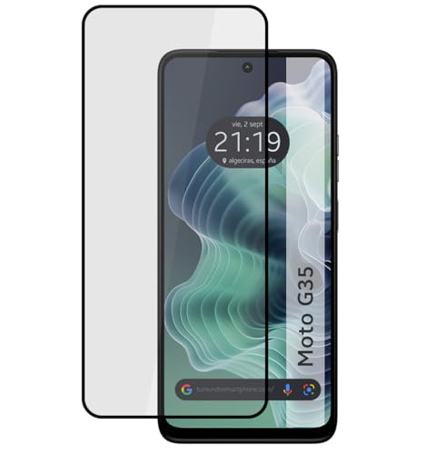 Pellicola Protettiva In Vetro Temperato Completa 5D Full Glue Nero Per Motorola Moto G35 5G Vetro