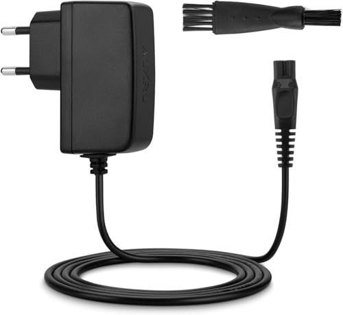 Aukru 15V 500Ma Caricabatterie Alimentatore Per Philips Oneblade Qp6520, Qp6510, Qp6620/30 Pro Rasoio Elettrico - Nero