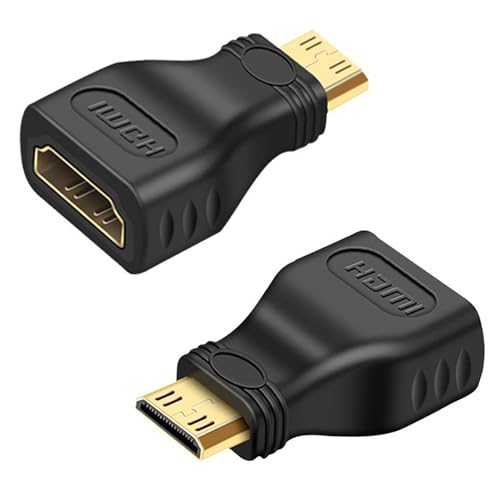 Euzuxu 2 Pezzi Mini Hdmi A Hdmi, 1080P Mini Hdmi Adattatore Cavo Di Accoppiamento Connettore, Nero