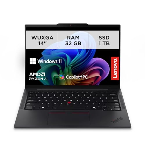 Lenovo - Notebook 14 Pollici Thinkpad T14S Gen 6, Pc Portatile Professionale Windows 11 Pro, Amd Ryzen Ai 7 Pro 360, Ram 32Gb Lpddr5X, 1Tb Ssd Nvme -