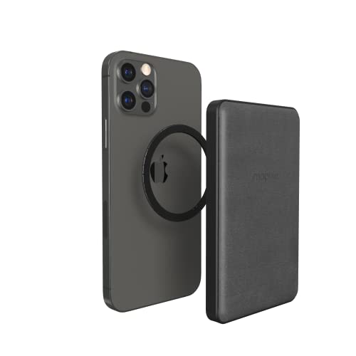 Zagg Mophie Snap+ Juice Pack Mini, 5000 Mah, Ricarica Wireless Magsafe, Abilitato Qi, Design Sottile, Nero