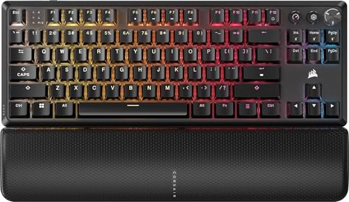 Corsair K70 Core Tkl Wireless Rgb Tenkeyless Tastiera Meccanica Da Gioco – Switch Lineari V2 Rossi Pre-Lubrificati Mlx Red V2 – Isolamento Acustico –