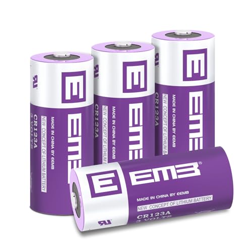 Eemb Cr123A Batterie Al Litio 3V Pile Cr123A Batteria Cr17345 Confezione Da 4