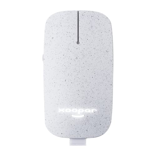 Xoopar Topo Senza Fili 2.4G - Topo Senza Batteria - Topo Ricaricabile - Topo Per Computer Connesso - Topo Ultra Sottile - Pokket Eco (Grano)