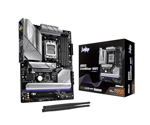 Asrock B850 Livemixer Wifi Ddr5 Am5 Retail - Amd Sockel Am5 (Ryzen Zen4) (90-Mxbqu-A0Uayz)