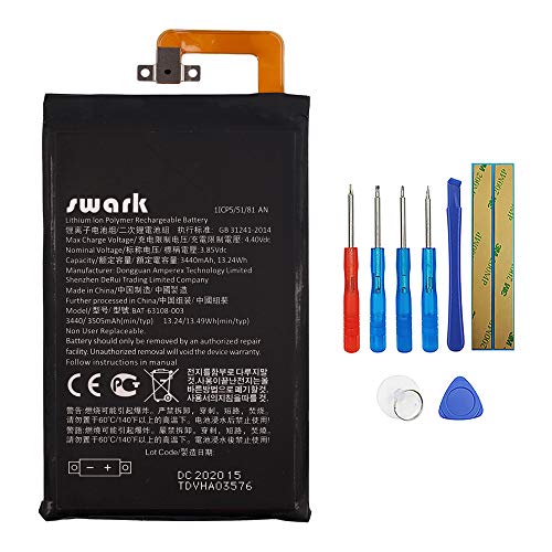 Swark Bat-63108-003 - Batteria Di Ricambio Compatibile Con Blackberry Keyone, 3400 Mah, Con Strumenti
