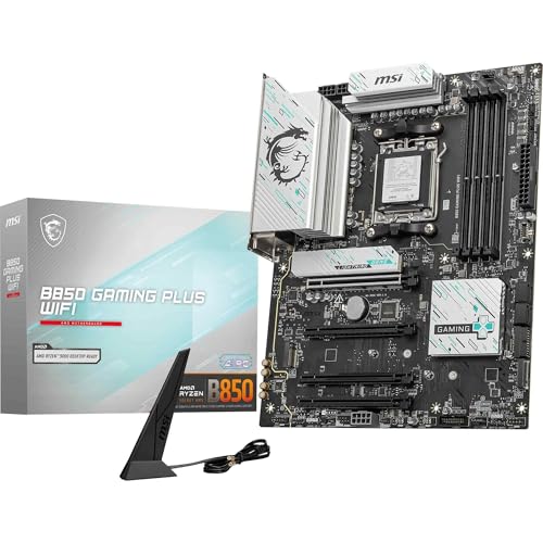 Msi B850 Gaming Plus Wifi, Scheda Madre Atx - Supporta I Processori Amd Ryzen 9000/8000 / 7000, Am5 - Memory Boost Ddr5 8200+ Mt/S (Oc), Pcie 5.0 X16