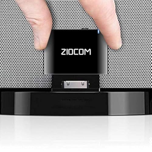 Ziocom Adattatore Bluetooth A 30 Pin Per Bose Ipod Iphone Sounddock E Altri Altoparlanti Dock A 30 Pin(Non Per Auto/Moto), Nero