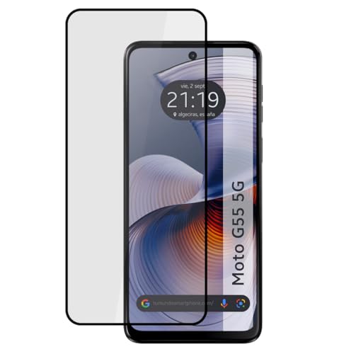 Protezione Completa In Vetro Temperato 5D Full Glue Nero Per Motorola Moto G55 5G Vetro