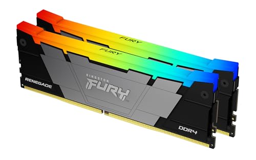 Kingston Fury Renegade Rgb 64Gb 3600Mt/S Ddr4 Cl18 Dimm (Kit Da 2) Memoria Gaming Per Computer - Kf436C18Rb2Ak2/64