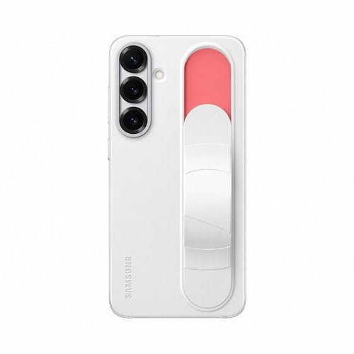 Samsung Standing Grip Case Cover Con Cinturino E Funzione Cavalletto Per Galaxy S25+, White