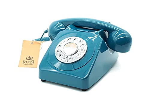 Gpo 746 Telefono A Quadrante Push Button, Telefono Fisso Vintage Per Casa, Ufficio, Telefoni Retro Con Suoneria A Campanello Originale E Cavo Arriccia