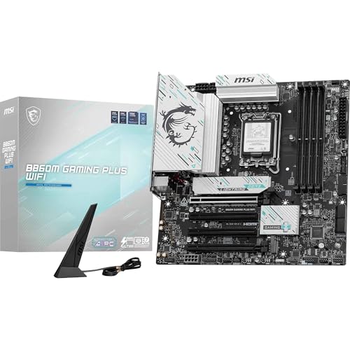 Msi B860M Gaming Plus Wifi Scheda Madre, Matx – Supporta I Processori Intel Core Ultra (Serie 2), Lga 1851 – Ddr5 Memory Boost 8800+ Mt/S (Oc), Pcie 5