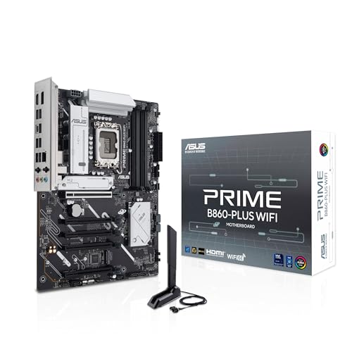 Asus Prime B860-Plus Wifi, Scheda Madre Intel Atx, 8+1+1+1 Fasi Di Alimentazione, Slot Ddr5, Pcie 5.0, 2 Slot M.2, Wifi 6E, Ethernet Realtek 2.5 Gb, D