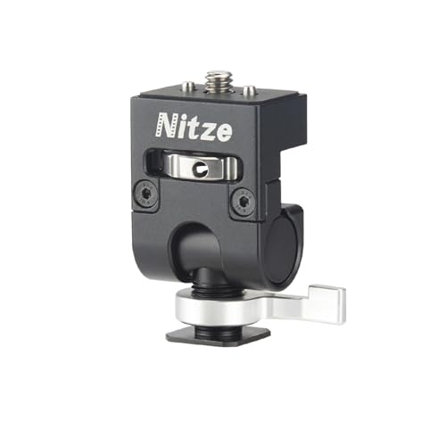 Nitze Cold Shoe Supporto Per Monitor Qr Lock, Supporto Per Monitor Per Fotocamera, Camera Monitor Mount A Basso Profilo Regolabile In Inclinazione E R