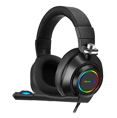 Cortek T1Pro - Cuffie Gaming Con Padiglioni Rotanti E Illuminazione Led Rainbow