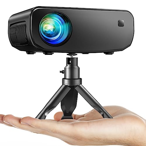 Proiettore, Elephas 2024 Wifi Mini Proiettore, 15000 Lux 1080P Hd Proiettore Portatile Compatibile Con Ios/Android/Tablet/Hdmi/Tv Stick/Usb (Treppiede