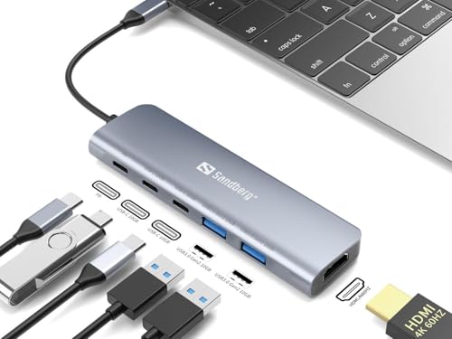 Sandberg Dock Usb-C Hdmi+2Xa+2Xc+Pd100W Usb-C Dock Hdmi+2Xa+2Xc+Pd100W, 136-65 (Usb-C Dock Hdmi+2Xa+2Xc+Pd100W)