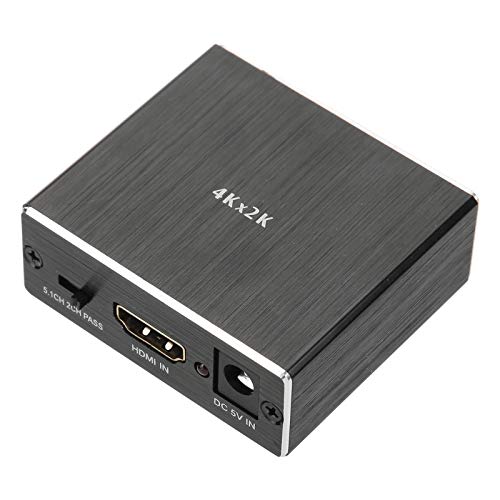 Pusokei Estrattore Audio Hdmi 4K, Da Hdmi A Hdmi Con Uscita Audio Analogica Da 3,5 Mm E Uscita Spdif, Supporto Formato Video 3D, Splitter Adattatore C