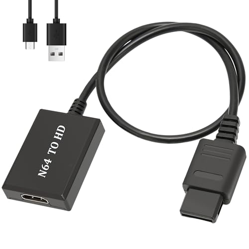 Nizirioo Adattatore Convertitore Da N64 A Hdmi: Adattatore Per Console Di Gioco Video A Hdmi, 1080P 720P Hdmi Link Cavo Per N64/Snes/Ngc A Hdmi, N64 A