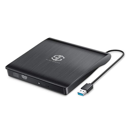Sg, Lettore Cd Dvd Esterno Portatile, Masterizzatore Dvd Esterno, Lettore Cd Esterno Per Pc Portatile E Desktop Tower, Disco Esterno Ultra Slim Usb 3.
