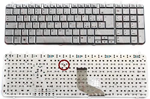 Click Help Tastiera Notebook Compatibile Con Hp Dv7-1000 Dv7-1100 Dv7-1200 Series (Silver)