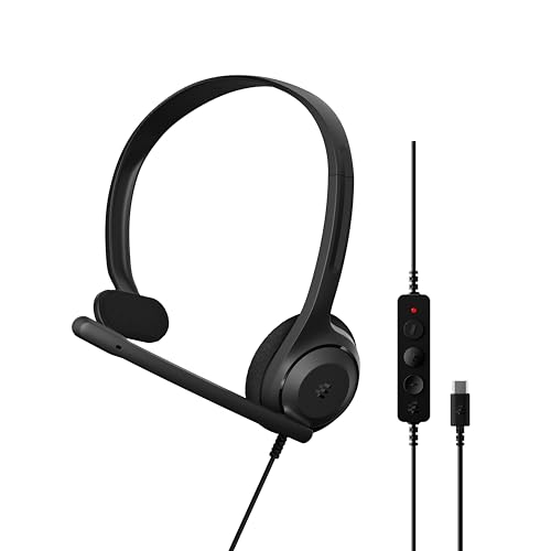 Epos Mono Auricolare C1 Usb-C - Design Singolo Lato, Microfono Con Cancellazione Rumore, Leggero, Chrome Certificato
