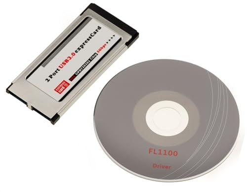 Kalea-Informatique Express Card 34 Mm Expresscard 34 A Usb 3.0 2 Porte Usb3 Superspeed 5G Con Chipset Fresco Logic Fl1100 Compatibile Con Windows E Ma